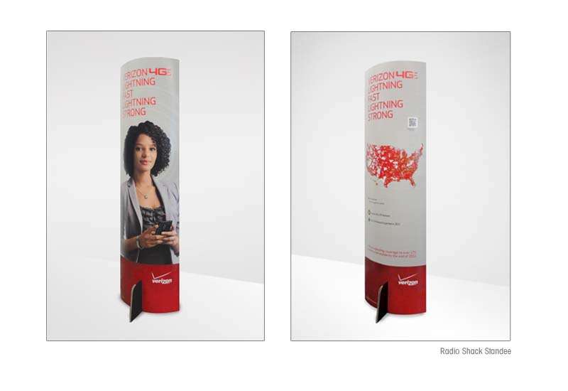 Verizon Radio Shack Standee