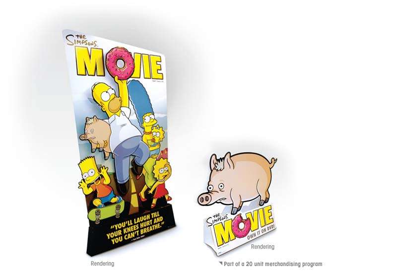 Simpsons Movie Standees