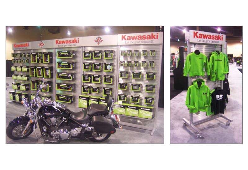 Kawasaki Accessories Merchandisers