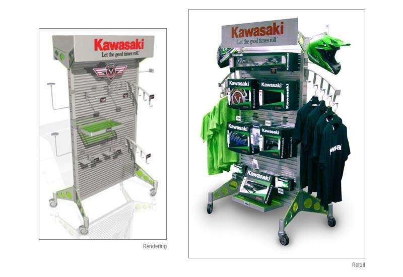 Kawasaki Accessories Merchandiser