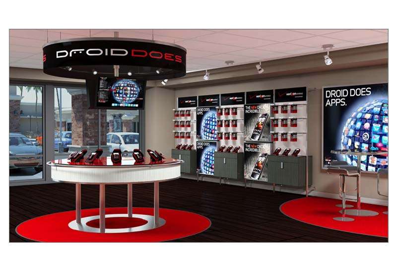 Verizon Store with Droid Fixtures